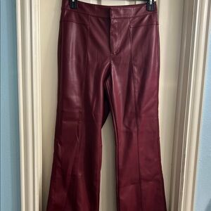 We The Free Maroon Leather Pants